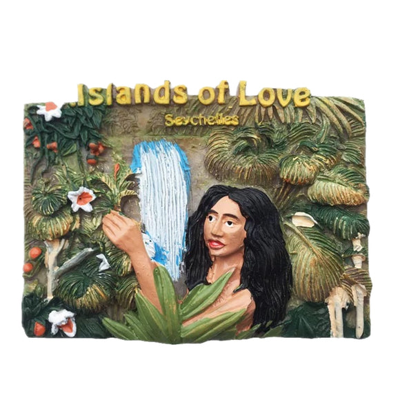 Love Island Seychelles Fridge Magnet 3D Resin