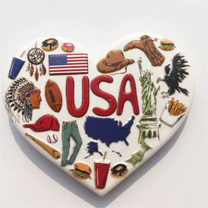 USA America Fridge Magnet 3D Resin