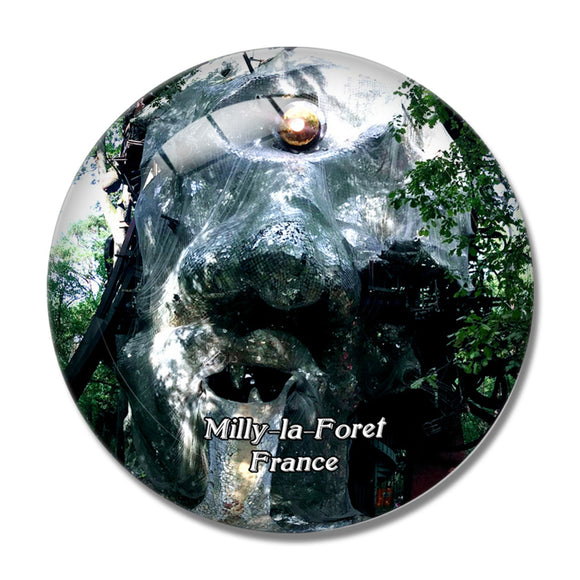 Milly-la-Foret France Le Cyclop 3D Fridge Magnet Crystal Glass