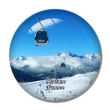 Modane France Valfrejus 3D Fridge Magnet Crystal Glass