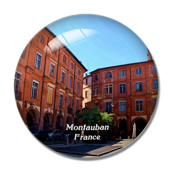 Montauban France Place Nationale 3D Fridge Magnet Crystal Glass