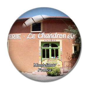 Montelimar France Le Chaudron d'Or 3D Fridge Magnet Crystal Glass