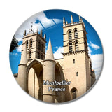 Montpellier France Cathedrale St-Pierre 3D Fridge Magnet Crystal Glass