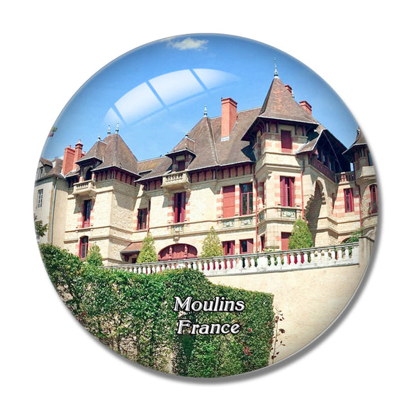 Moulins France Maison Mantin 3D Fridge Magnet Crystal Glass