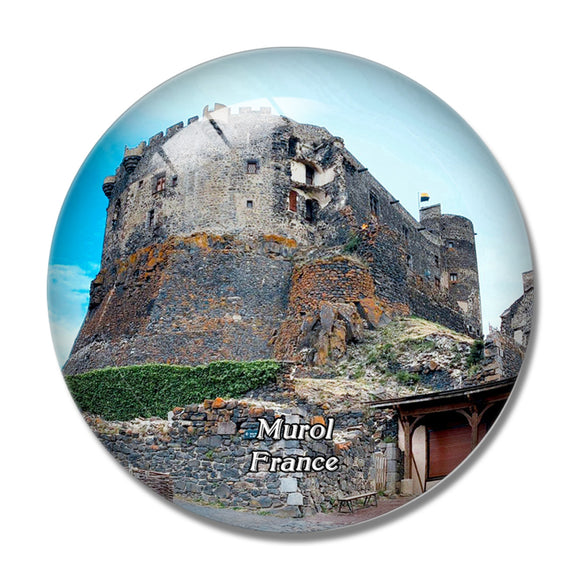 Murol France Chateau 3D Fridge Magnet Crystal Glass