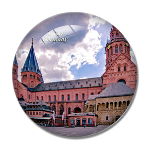 Germany Mainz Cathedral 3D Fridge Magnet Crystal Glass