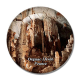 Orgnac-l'Aven France Aven d'Orgnac Grand Site 3D Fridge Magnet Crystal Glass