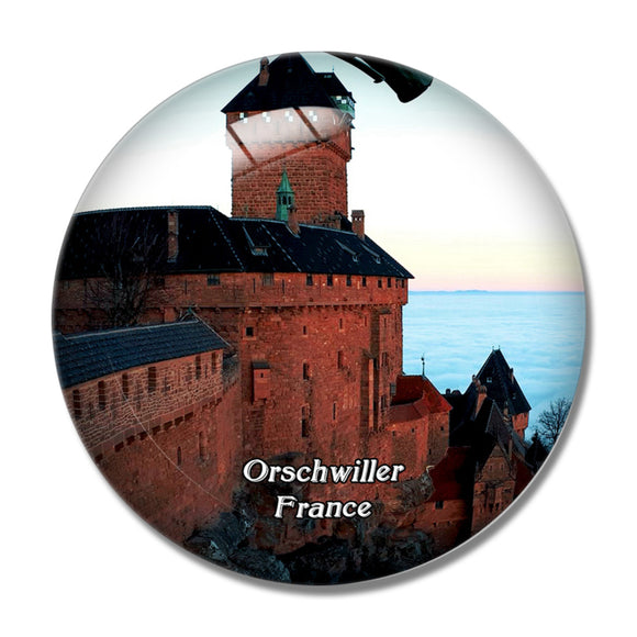 Orschwiller France Chateau du Haut Koenigsbourg 3D Fridge Magnet Crystal Glass