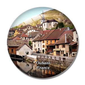 Ouhans France 3D Fridge Magnet Crystal Glass