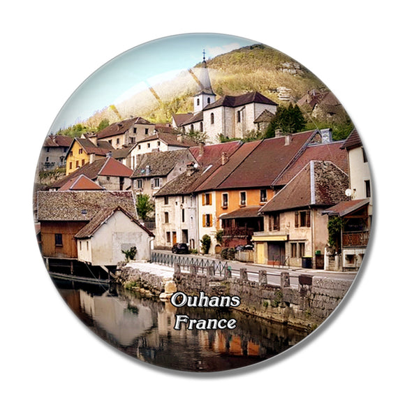 Ouhans France 3D Fridge Magnet Crystal Glass