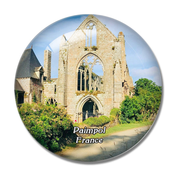 Paimpol France Abbaye de Beauport 3D Fridge Magnet Crystal Glass