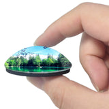 Passy France Lac Vert 3D Fridge Magnet Crystal Glass