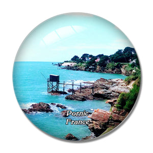 Pornic France Sentier des Douaniers 3D Fridge Magnet Crystal Glass