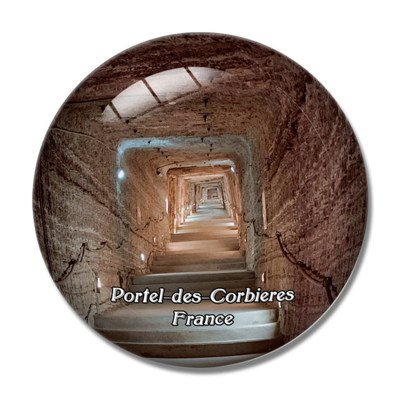 Portel-des-Corbieres France Terra Vinea 3D Fridge Magnet Crystal Glass