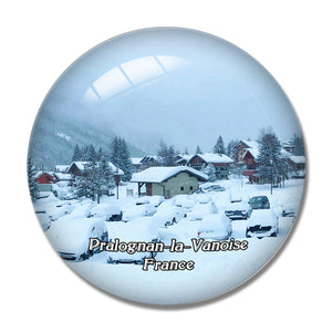 Pralognan-la-Vanoise France Station de Ski 3D Fridge Magnet Crystal Glass