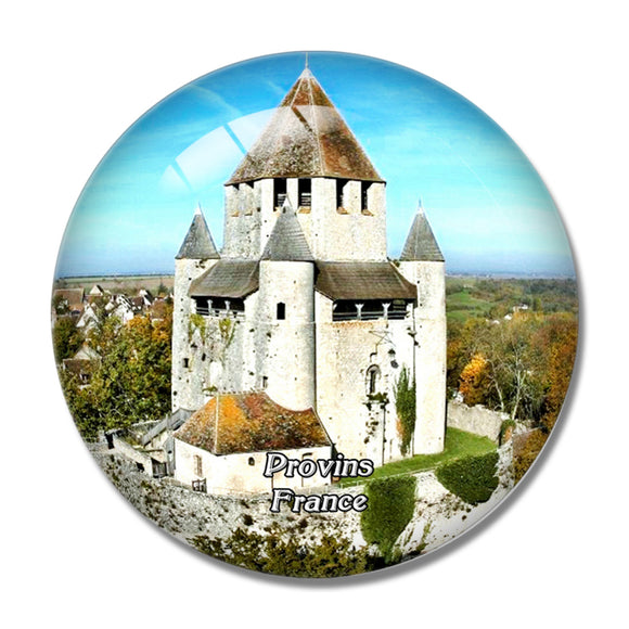 Provins France La Tour Cesar 3D Fridge Magnet Crystal Glass