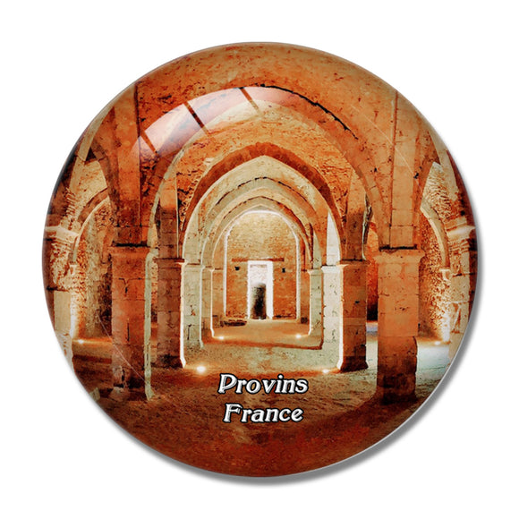 Provins France Les Souterrains 3D Fridge Magnet Crystal Glass