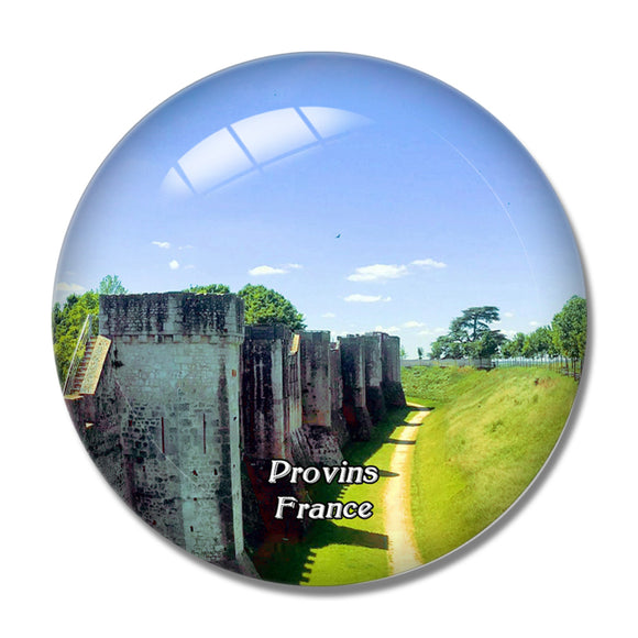 Provins France The Saint-Jean's Gate and The Ramparts 3D Fridge Magnet Crystal Glass