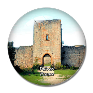 Puivert France Chateau 3D Fridge Magnet Crystal Glass