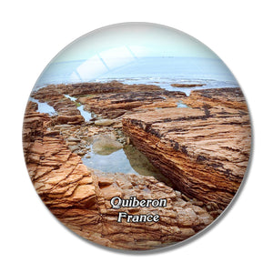 Quiberon France Pointe du Conguel 3D Fridge Magnet Crystal Glass