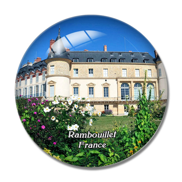 Rambouillet France Chateau 3D Fridge Magnet Crystal Glass