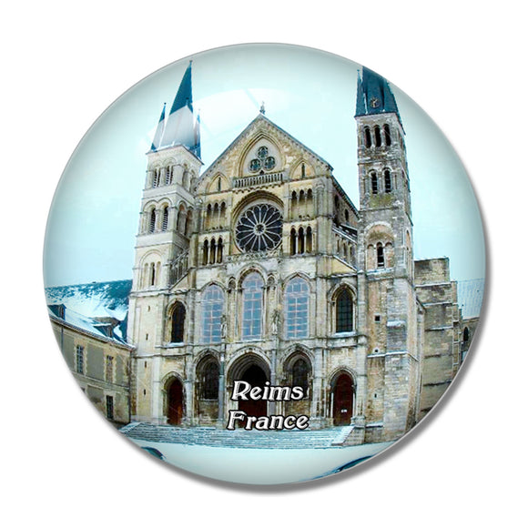 Reims France Basilique Saint-Remi 3D Fridge Magnet Crystal Glass