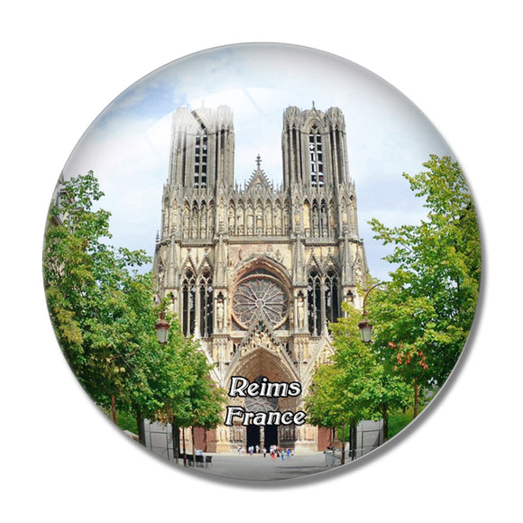 Reims France Cathedrale Notre-Dame 3D Fridge Magnet Crystal Glass