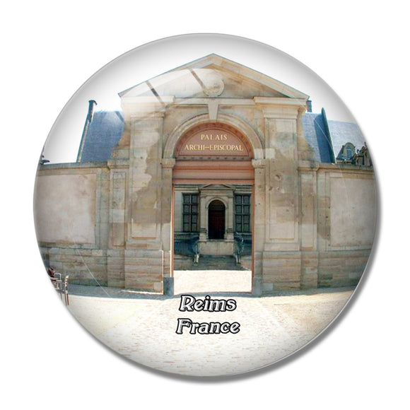 Reims France Palais du Tau 3D Fridge Magnet Crystal Glass