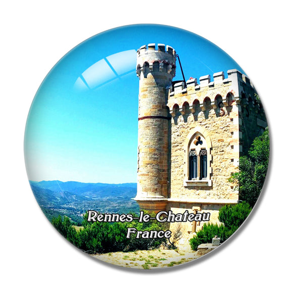 Rennes-le-Chateau France 3D Fridge Magnet Crystal Glass