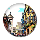 Riquewihr France Vieille Ville 3D Fridge Magnet Crystal Glass