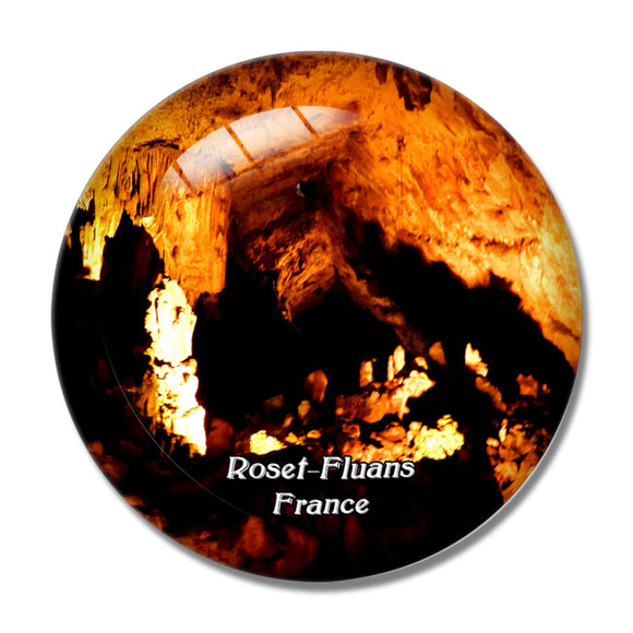 Roset-Fluans France Grottes d'Osselle 3D Fridge Magnet Crystal Glass