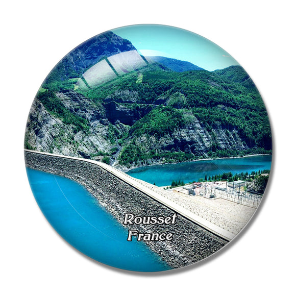 Rousset France Museoscope du Lac de Serre-Poncon 3D Fridge Magnet Crystal Glass