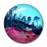 Roussillon France Le Sentier des Ocres 3D Fridge Magnet Crystal Glass