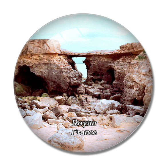 Royan France Le Pont du Diable 3D Fridge Magnet Crystal Glass