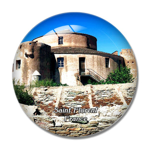 Saint Florent France Citadelle Saint Florent 3D Fridge Magnet Crystal Glass