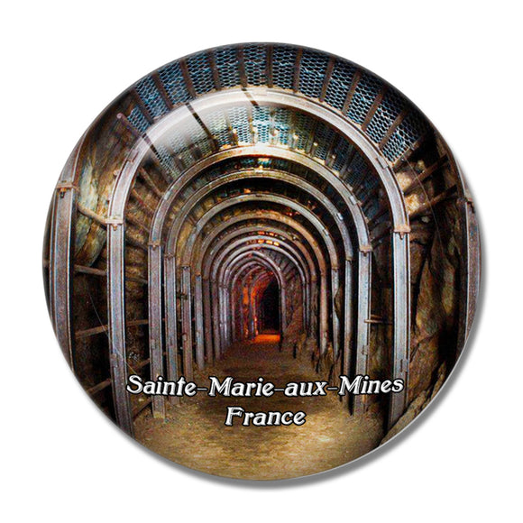 Sainte-Marie-aux-Mines France Parc Tellure 3D Fridge Magnet Crystal Glass