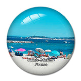 Sainte-Maxime France Plage de la Nartelle 3D Fridge Magnet Crystal Glass