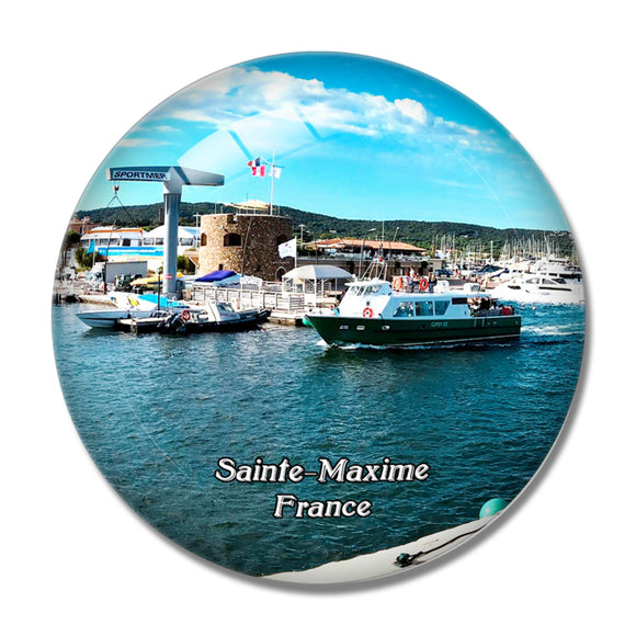 Sainte-Maxime France Port 3D Fridge Magnet Crystal Glass