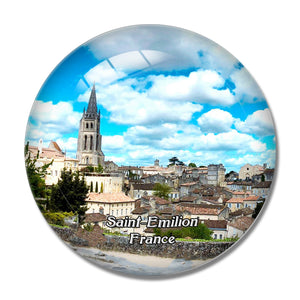 Saint-Emilion France Eglise Monolithe 3D Fridge Magnet Crystal Glass