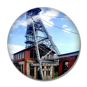 Saint-Etienne France Musee de la mine 3D Fridge Magnet Crystal Glass