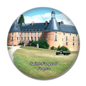 Saint-Fargeau France Chateau 3D Fridge Magnet Crystal Glass