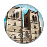 Saint-Flour France Cathedrale Saint-Pierre 3D Fridge Magnet Crystal Glass