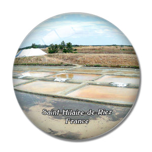 Saint-Hilaire-de-Riez France Les Marais Salants de la Vie 3D Fridge Magnet Crystal Glass