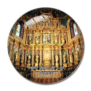 Saint-Jean-de-Luz France Eglise Saint-Jean-Baptiste 3D Fridge Magnet Crystal Glass