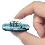 Saint-Jorioz France Plages 3D Fridge Magnet Crystal Glass