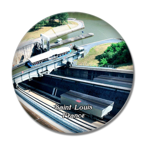 Saint-Louis France Le Plan Incline 3D Fridge Magnet Crystal Glass