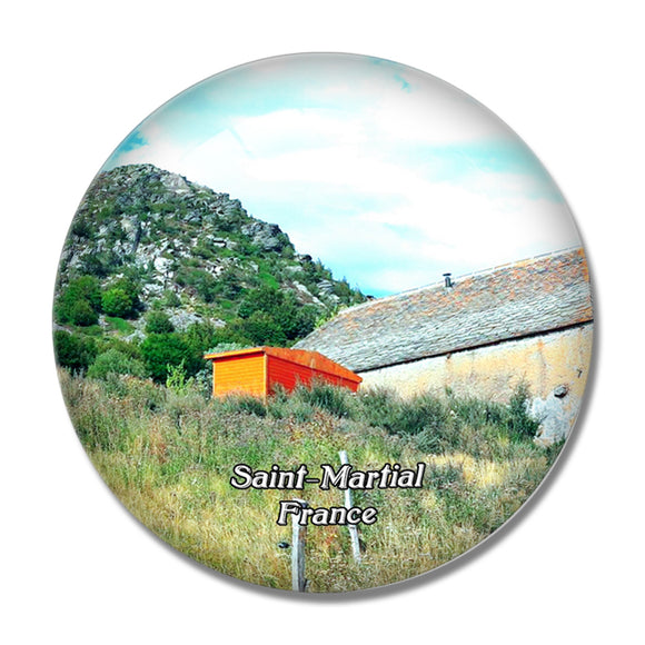 Saint-Martial France Mont Gerbier de Jonc 3D Fridge Magnet Crystal Glass