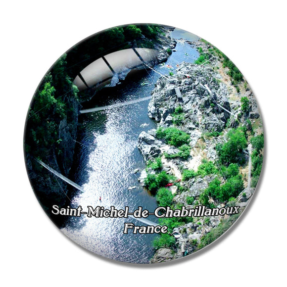 Saint-Michel-de-Chabrillanoux France Aquarock Aventure 3D Fridge Magnet Crystal Glass