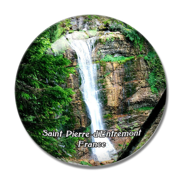 Saint-Pierre-d'Entremont France Site Naturel du Cirque de Saint-Meme 3D Fridge Magnet Crystal Glass