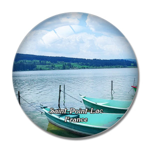 Saint-Point-Lac France 3D Fridge Magnet Crystal Glass